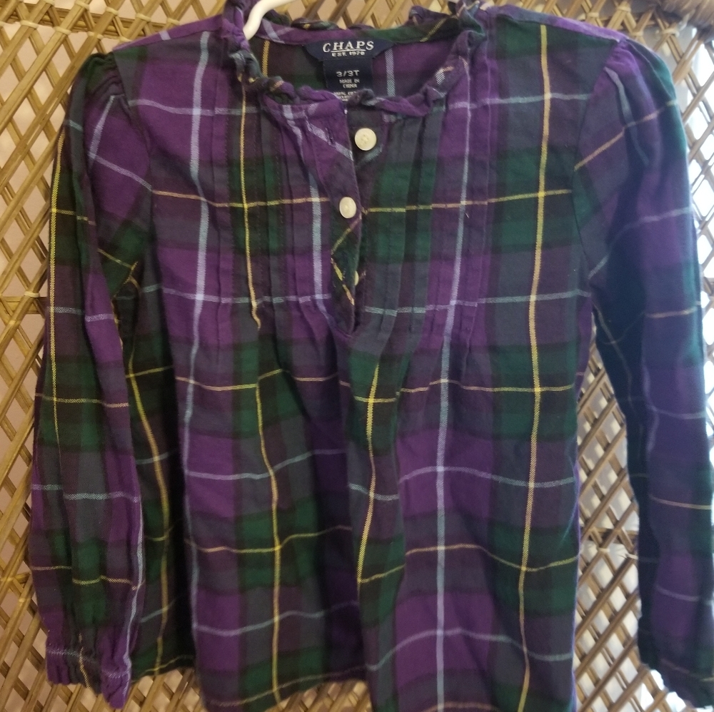 Chaps plaid tunic for Girls sz 3T